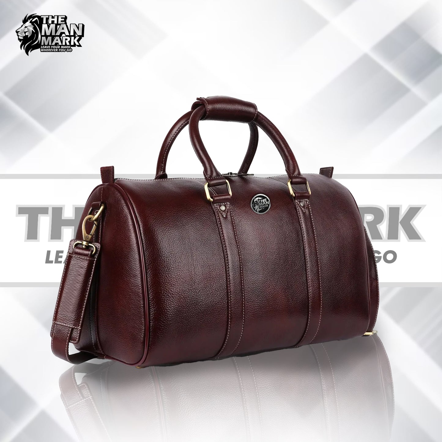 Duffle Bag for Travel - Genuine Leather Travel Bag for Luggage - Ideal Cabin Weekender Bag - Spacious, Stylish and Durable
