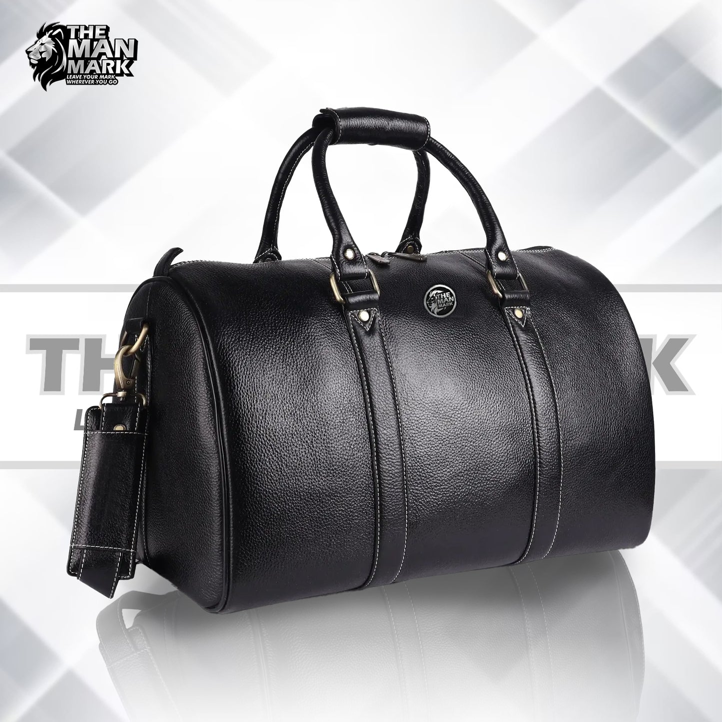 Duffle Bag for Travel - Genuine Leather Travel Bag for Luggage - Ideal Cabin Weekender Bag - Spacious, Stylish and Durable