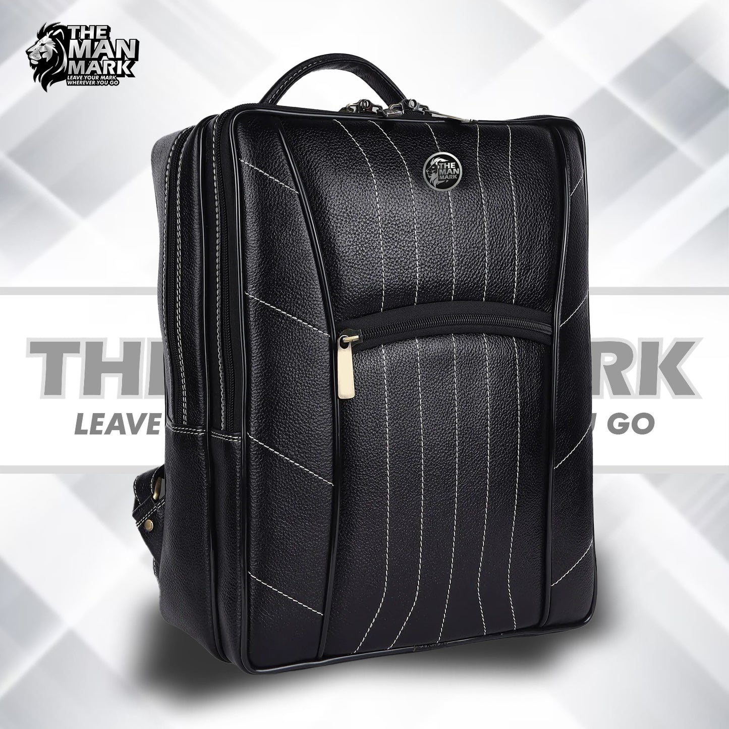 Stylish Leather Laptop Backpack - Best Travel Backpack with Multiple Compartments - Fits up to 16 Inch Laptop