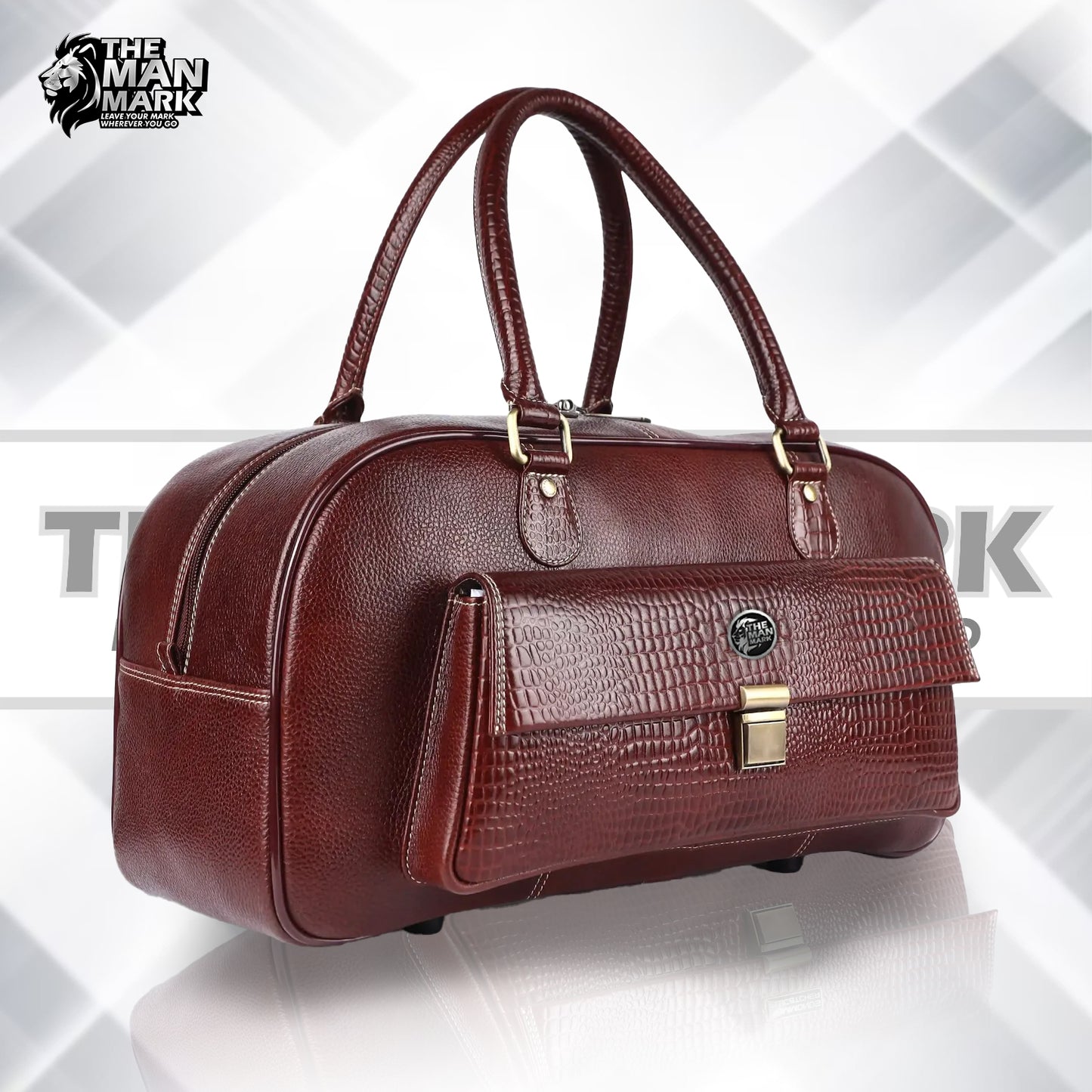 Genuine Leather Brown Travel Bag/Travel Bags for Luggage/Cabin Luggage Bags for Flight/Leather Travel Bags