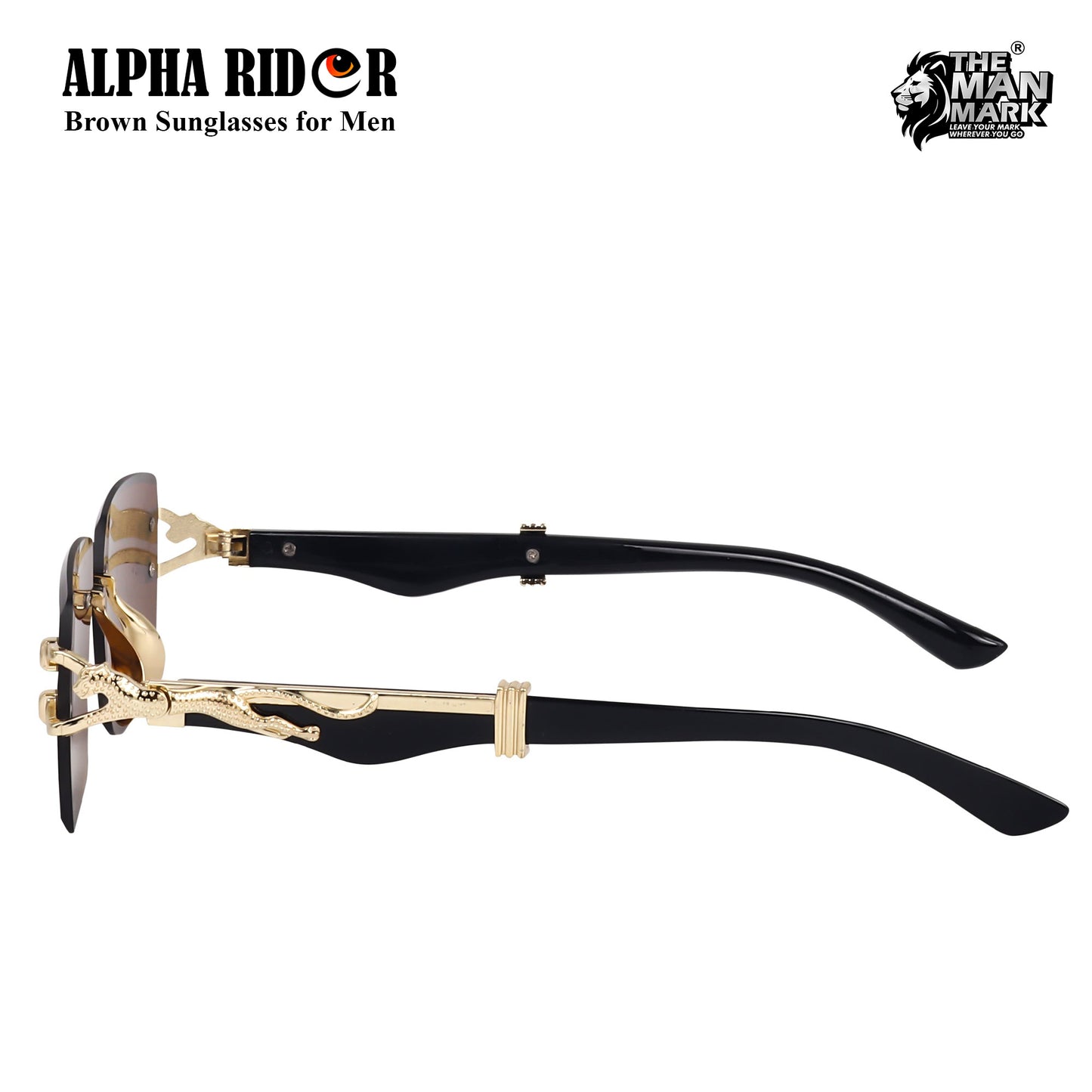 Alpha Rider Rimless Square Sunglasses