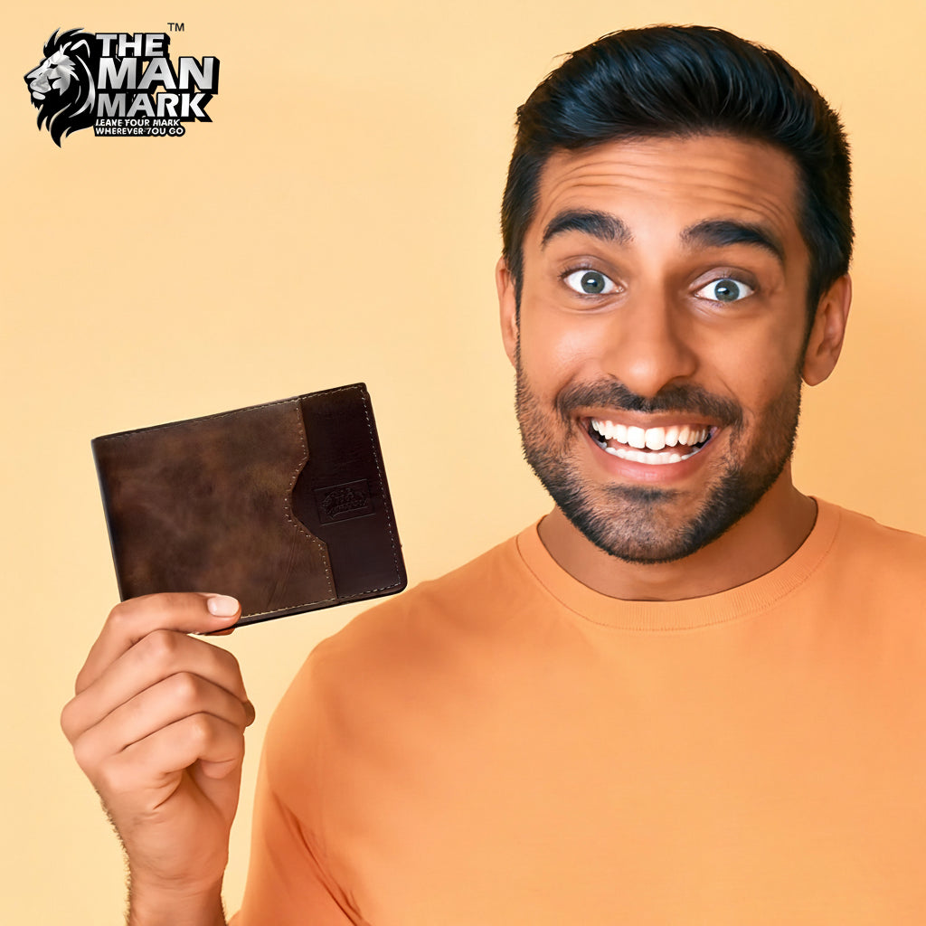 True Hold Pu Leather Wallet- 6 Card Slots, 2 Currency Pockets, 2 ID Window, RFID Protection - Perfect Gift for Birthday, Valentine's Day, Father's Day, Brother's Day, Anniversary, Rakhi, Diwali etc.