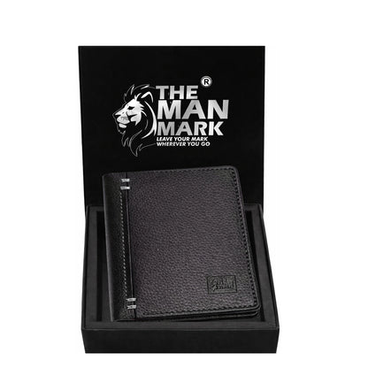 Signature (Black) Premium Leather Wallet - 17 Card Slots, 2 Currency Pockets, RFID Protection - Perfect Gift for Birthday, Valentine's Day, Father's Day, Brother's Day, Anniversary, Rakhi, Diwali etc
