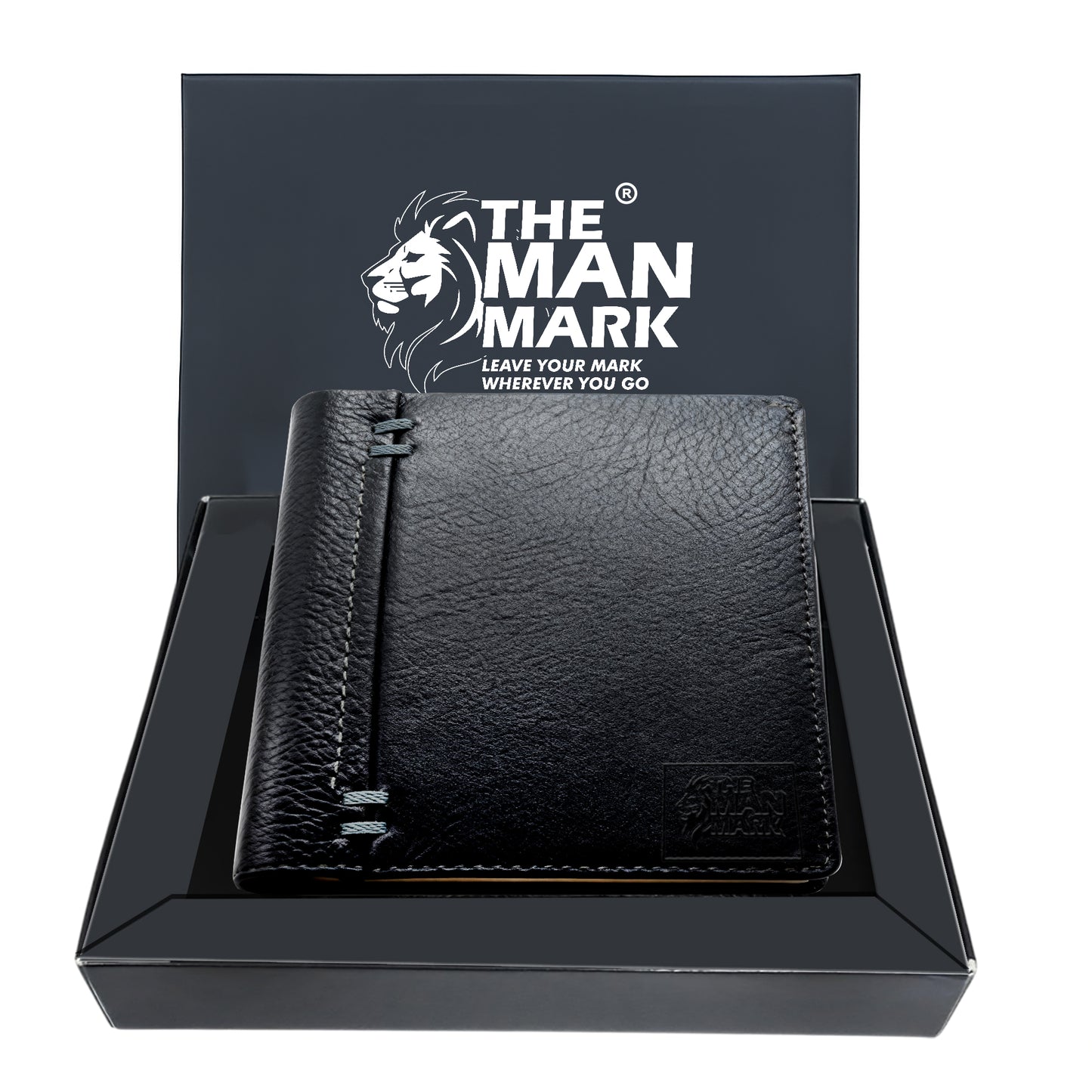 Signature (Black) Premium Leather Wallet - 12 Card Slots, 2 Currency Pockets, RFID Protection - Perfect Gift for Birthday, Valentine's Day, Father's Day, Brother's Day, Anniversary, Rakhi, Diwali etc
