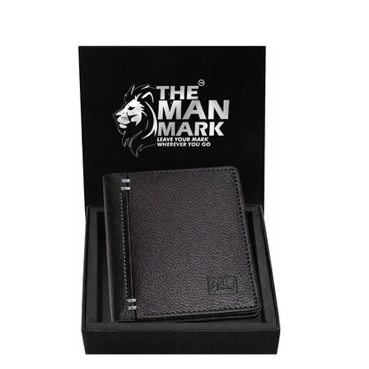 Signature (Black) Premium Leather Wallet - 17 Card Slots, 2 Currency Pockets, RFID Protection - Perfect Gift for Birthday, Valentine's Day, Father's Day, Brother's Day, Anniversary, Rakhi, Diwali etc