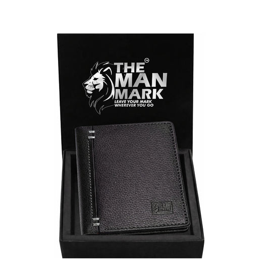 Signature (Black) Premium Leather Wallet - 17 Card Slots, 2 Currency Pockets, RFID Protection - Perfect Gift for Birthday, Valentine's Day, Father's Day, Brother's Day, Anniversary, Rakhi, Diwali etc