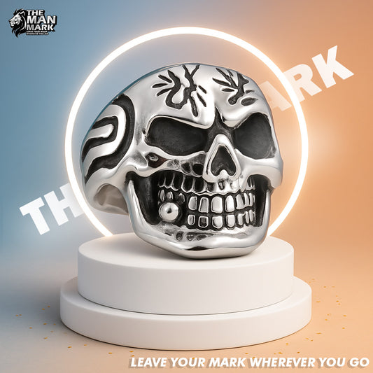 Skull Titanium Steel Ring Personality Punk Stainless Steel Ring Men's Ring