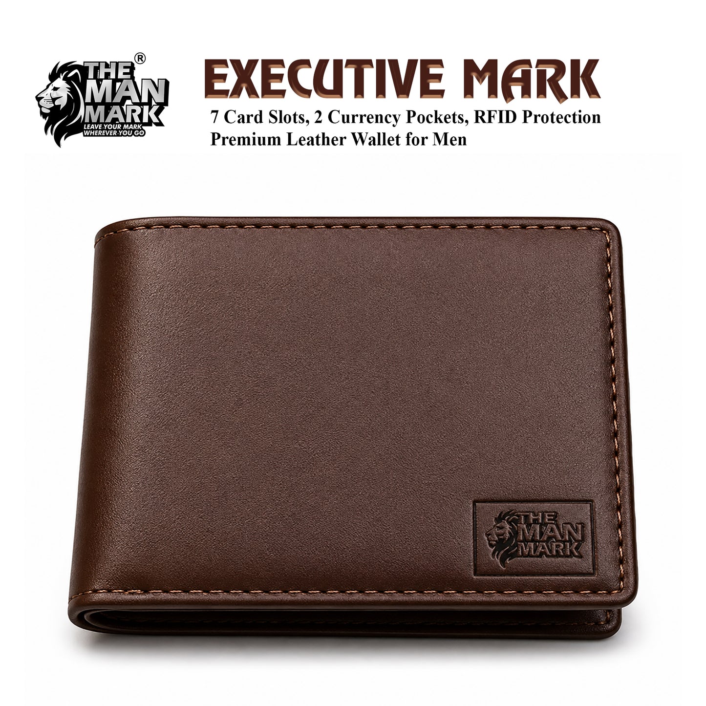 Executive Mark Wallet, Alpha Vision Gold Sunglasses & Elite Office Brown Belt – Premium Gift Combo for Men