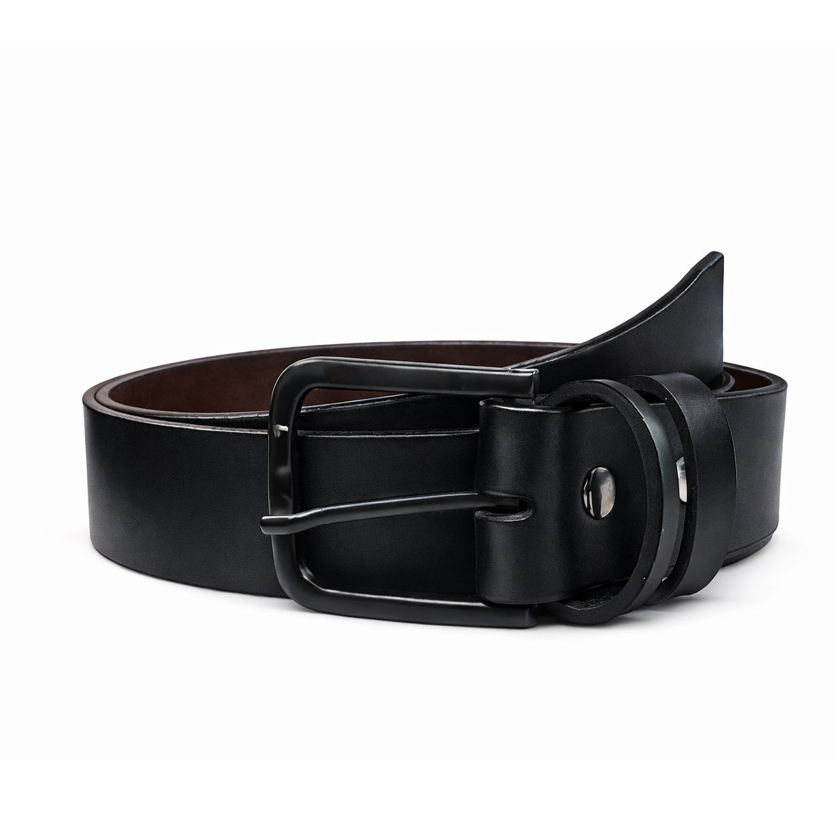 Black Executive Mark  Leather Wallet & Elite Office Belt Combo for Men