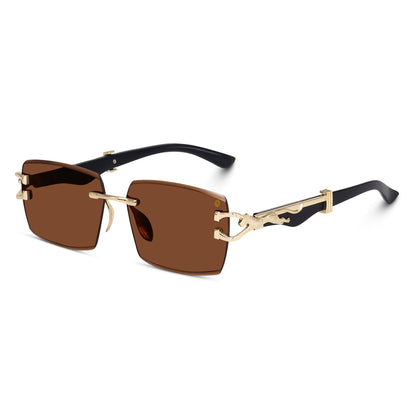 Alpha Rider Rimless Square Sunglasses