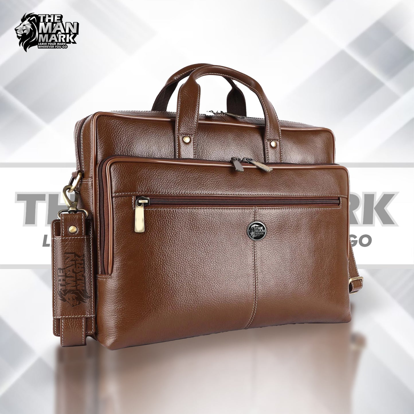 Luxury Leather Laptop Bag for Men - Office Shoulder Bag - Fits 1415.616 Inch Laptops Mac Book