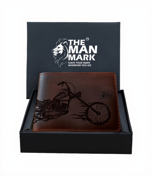 Volcano Rider Men's Premium Leather Wallet - 6 Card Slots, 2 Currency Pockets, 1 Zipper Pocket, RFID Protection - Perfect Gift for Birthday, Valentine's Day, Father's Day, Brother's Day, Anniversary, Rakhi, Diwali etc