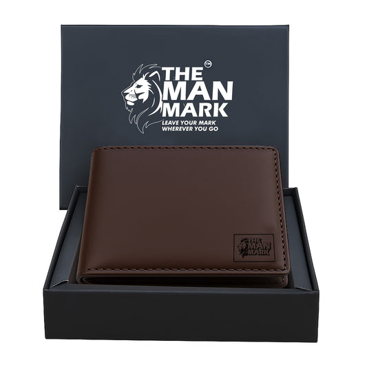 Executive Mark  Premium Leather Wallet - 7 Card Slots, 2 Currency Pockets, RFID Protection - Perfect Gift for Birthday, Valentine's Day, Father's Day, Brother's Day, Anniversary, Rakhi, Diwali etc