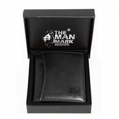 Elite (Black) Premium Leather Wallet - 8 Card Slots, 2 Currency Pockets, 2, ID Window, RFID Protection - Perfect Gift for Birthday, Valentine's Day, Father's Day, Brother's Day, Anniversary, Rakhi, Diwali etc