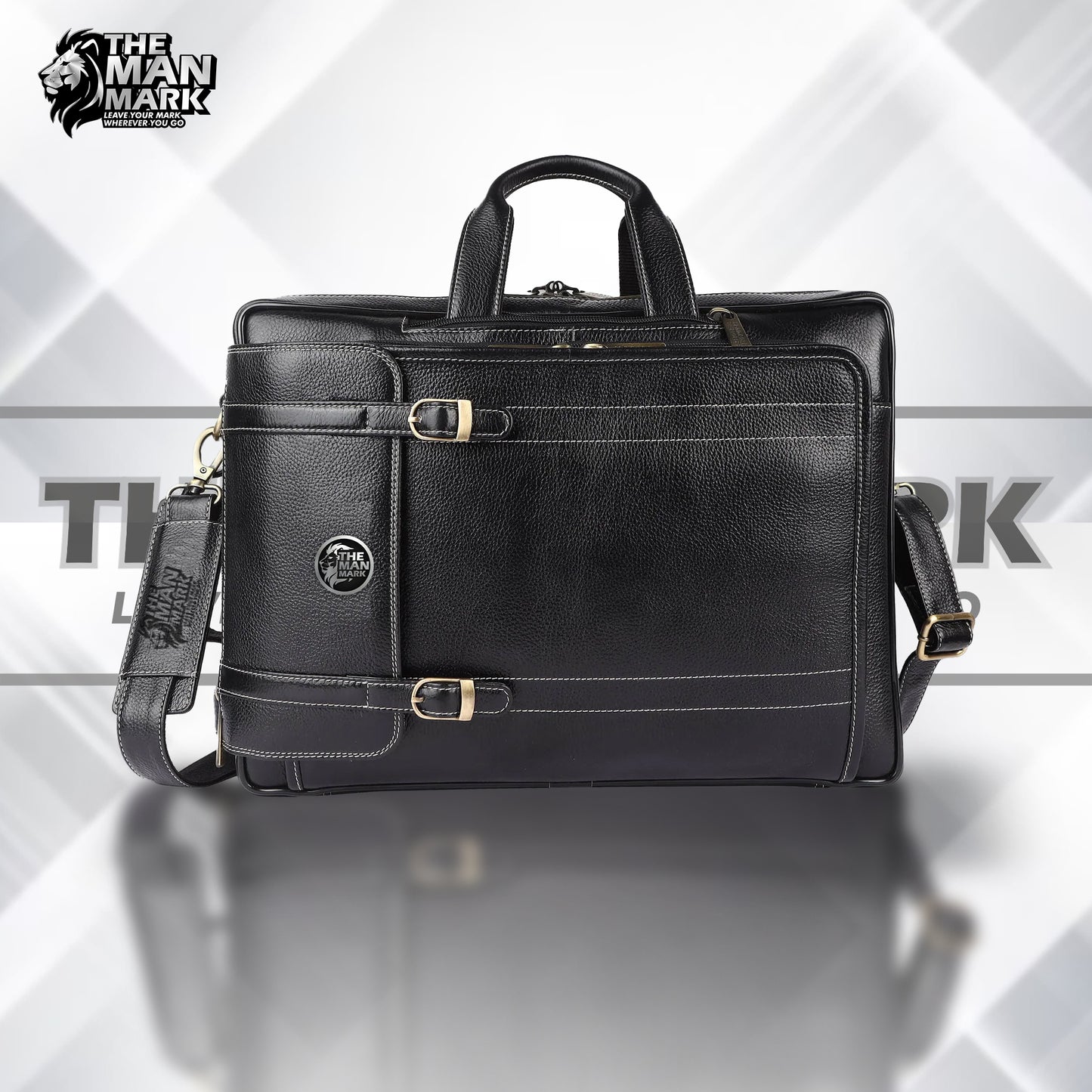 Laptop Bag for Men - Genuine Leather Office Bag - Fits upto 16 Inch LaptopMacBook - Messenger Bag