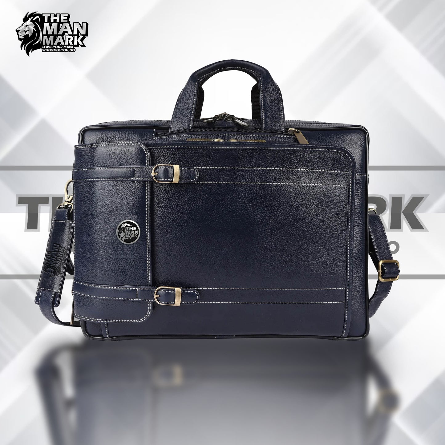 Laptop Bag for Men - Genuine Leather Office Bag - Fits upto 16 Inch LaptopMacBook - Messenger Bag