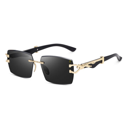 Alpha Rider Rimless Square Sunglasses