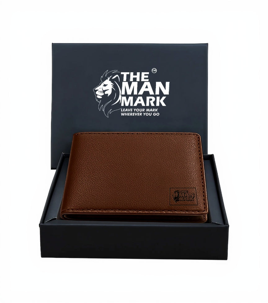 Brown Sentinel Premium Leather Wallet - 6 Card Slots, 2 Currency Pockets, RFID Protection - Perfect Gift for Birthday, Valentine's Day, Father's Day, Brother's Day, Anniversary, Rakhi, Diwali etc