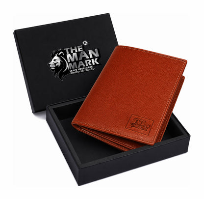 TRI - Fold (Brown) Premium Leather Wallet for Men - 11 Card Slots, 2 Currency Pockets, 1 ID Window, RFID Protection - Perfect Gift for Birthday, Valentine's Day, Father's Day, Brother's Day, Anniversary, Rakhi, Diwali etc
