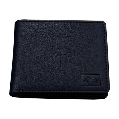 Blue Executive Mark  Premium Leather Wallet - 7 Card Slots, 2 Currency Pockets, RFID Protection - Perfect Gift for Birthday, Valentine's Day, Father's Day, Brother's Day, Anniversary, Rakhi, Diwali etc