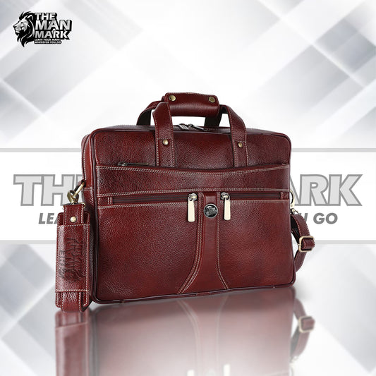 Leather Laptop Office Bag for Men - Messenger Shoulder Bag - Fits 1415.616 Inch Laptop