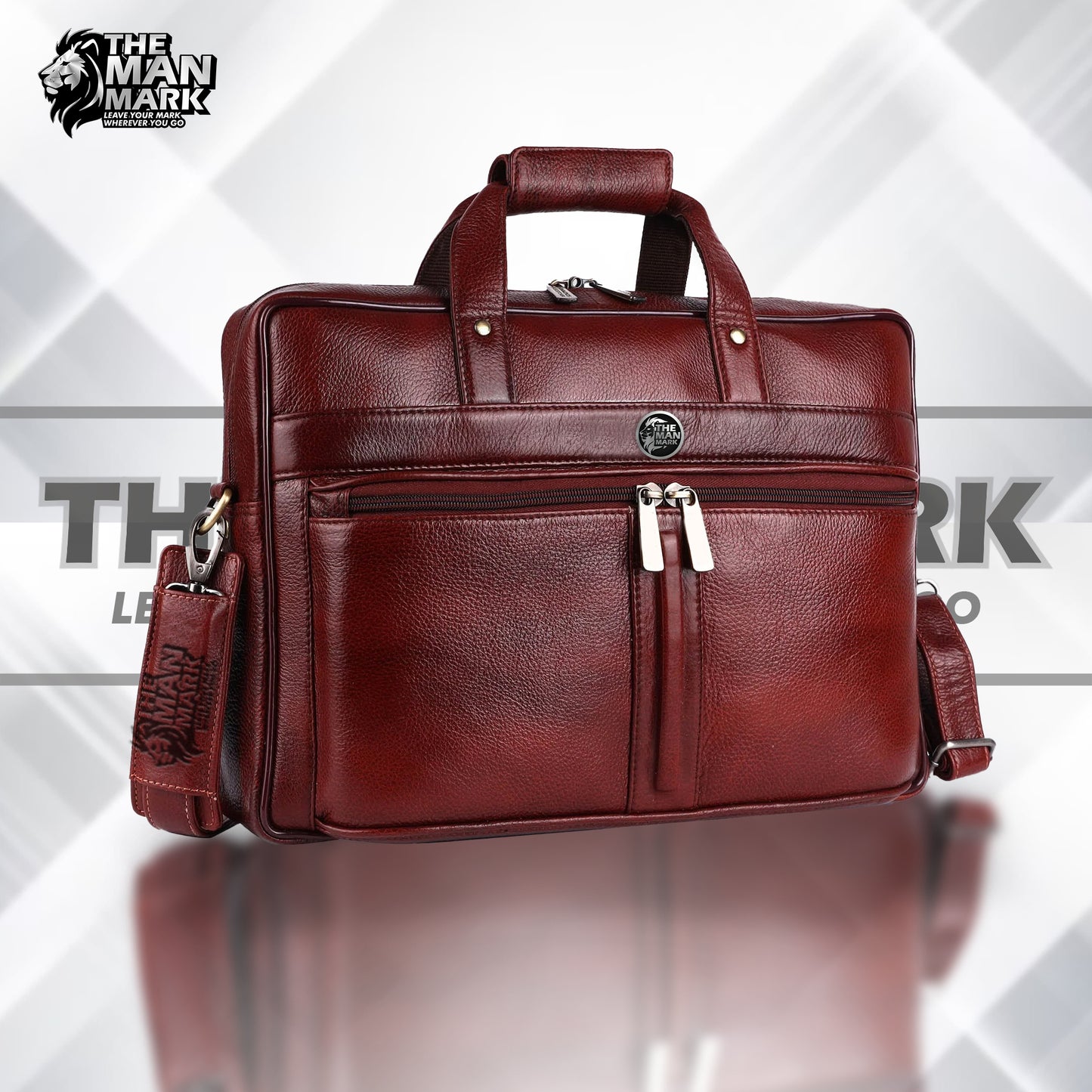 Genuine Leather Office Bag for Men - Laptop Bag - Fits Upto 16 Inch Laptop/MacBook - 1 Year Warranty