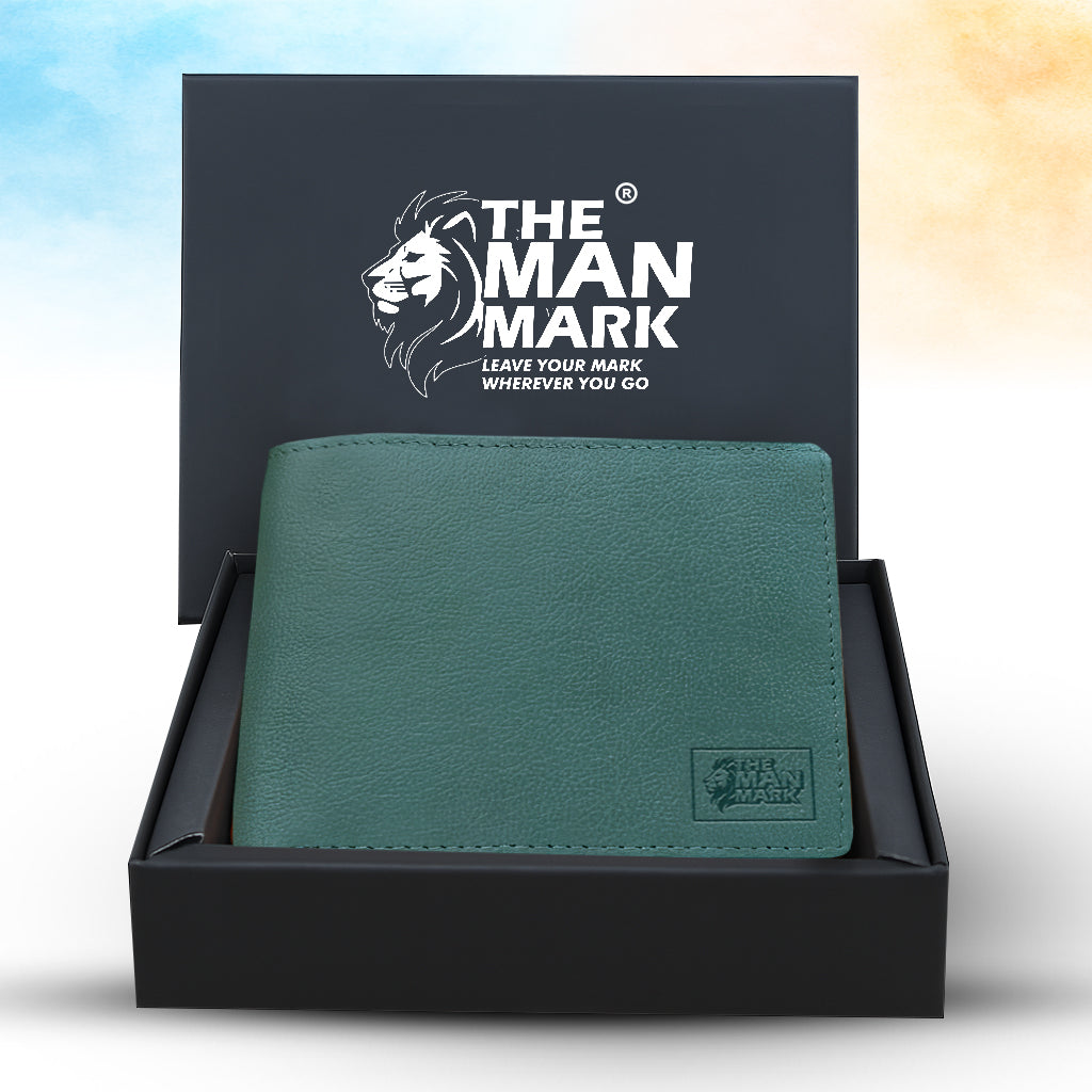 Bold Carry (Green) Pu Leather Wallet- 3 Card Slots, 2 Currency Pockets, 2 Hidden Pocket, RFID Protection - Perfect Gift for Birthday, Valentine's Day, Father's Day, Brother's Day, Anniversary, Rakhi, Diwali etc.