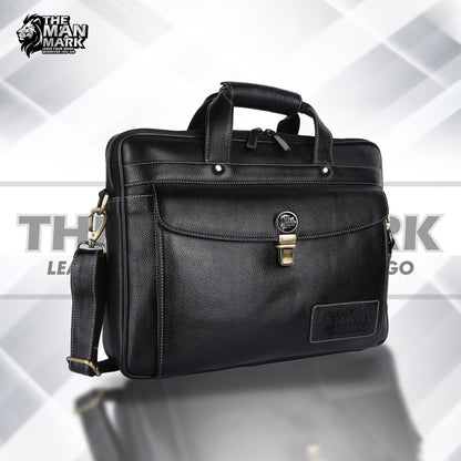 Genuine Leather Laptop Messenger Bag For Men - It Comes With 1 Year Warranty