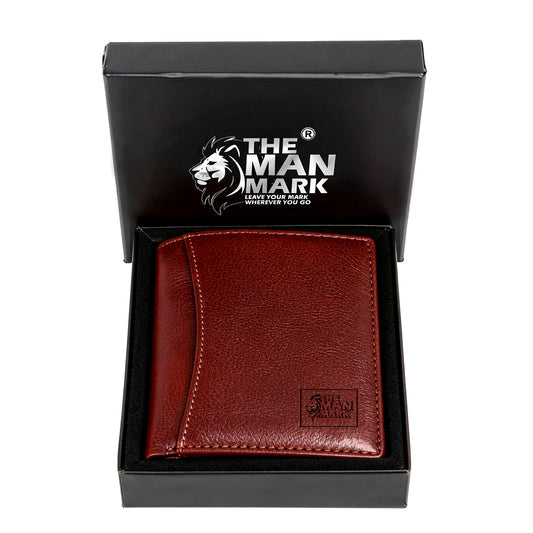 Elite (Brown) Premium Leather Wallet - 8 Card Slots, 2 Currency Pockets, 2, ID Window, RFID Protection - Perfect Gift for Birthday, Valentine's Day, Father's Day, Brother's Day, Anniversary, Rakhi, Diwali etc