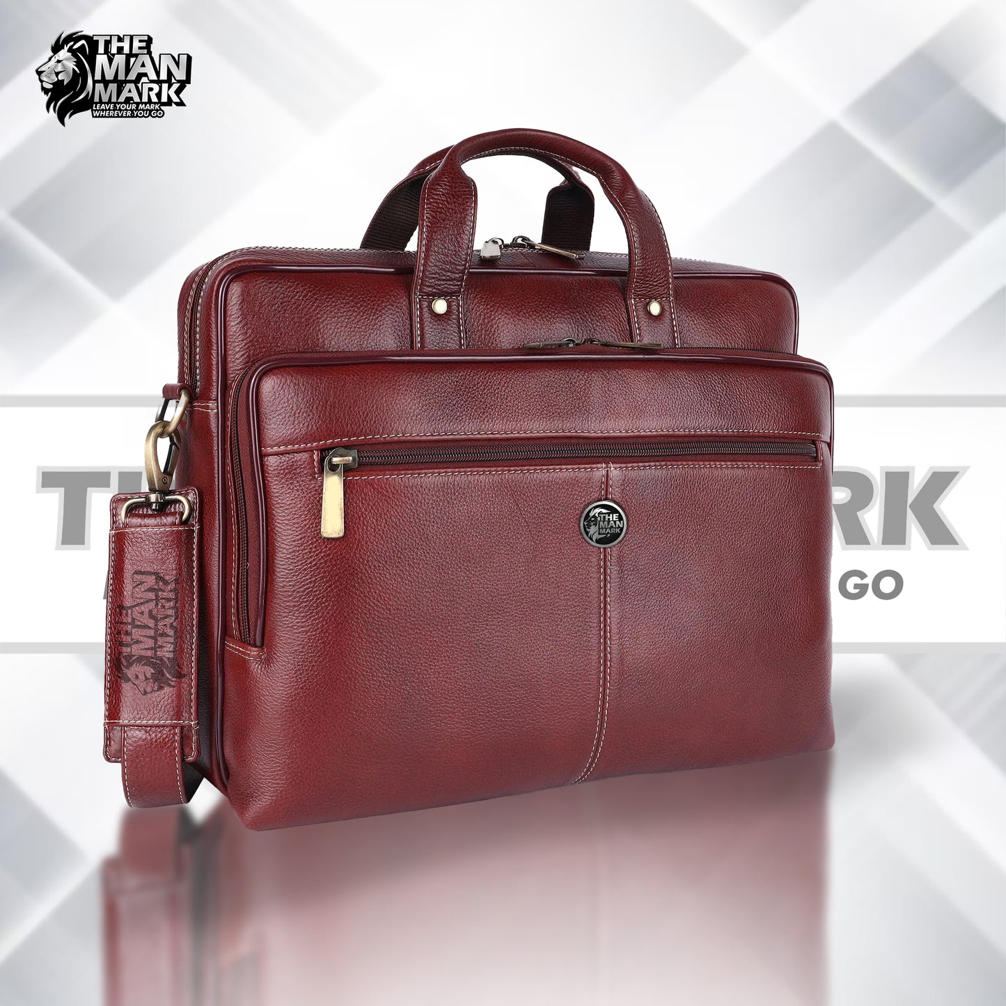 Luxury Leather Laptop Bag for Men - Office Shoulder Bag - Fits 1415.616 Inch Laptops Mac Book