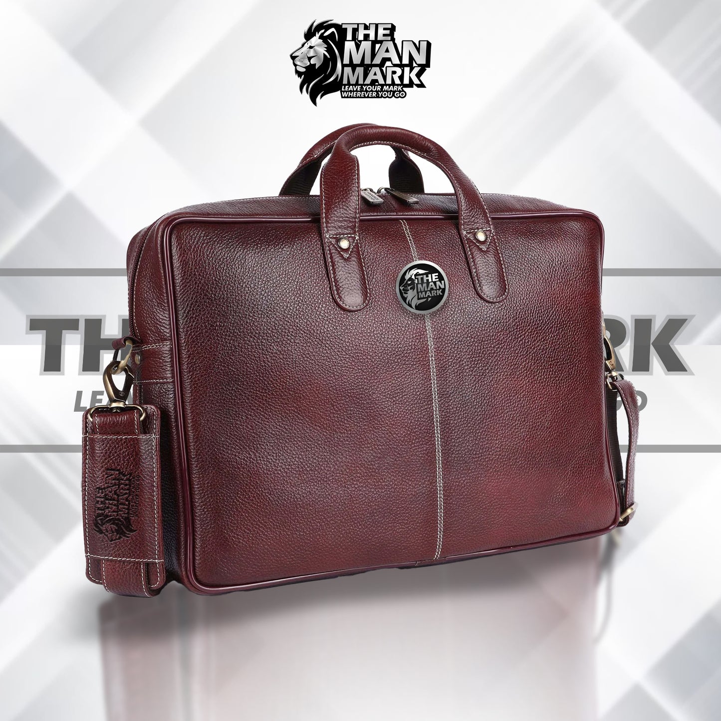 Genuine Leather Laptop Bag for Men - Office Bag - Fits Up to 14/15.6/16 Inch Laptop/MacBook