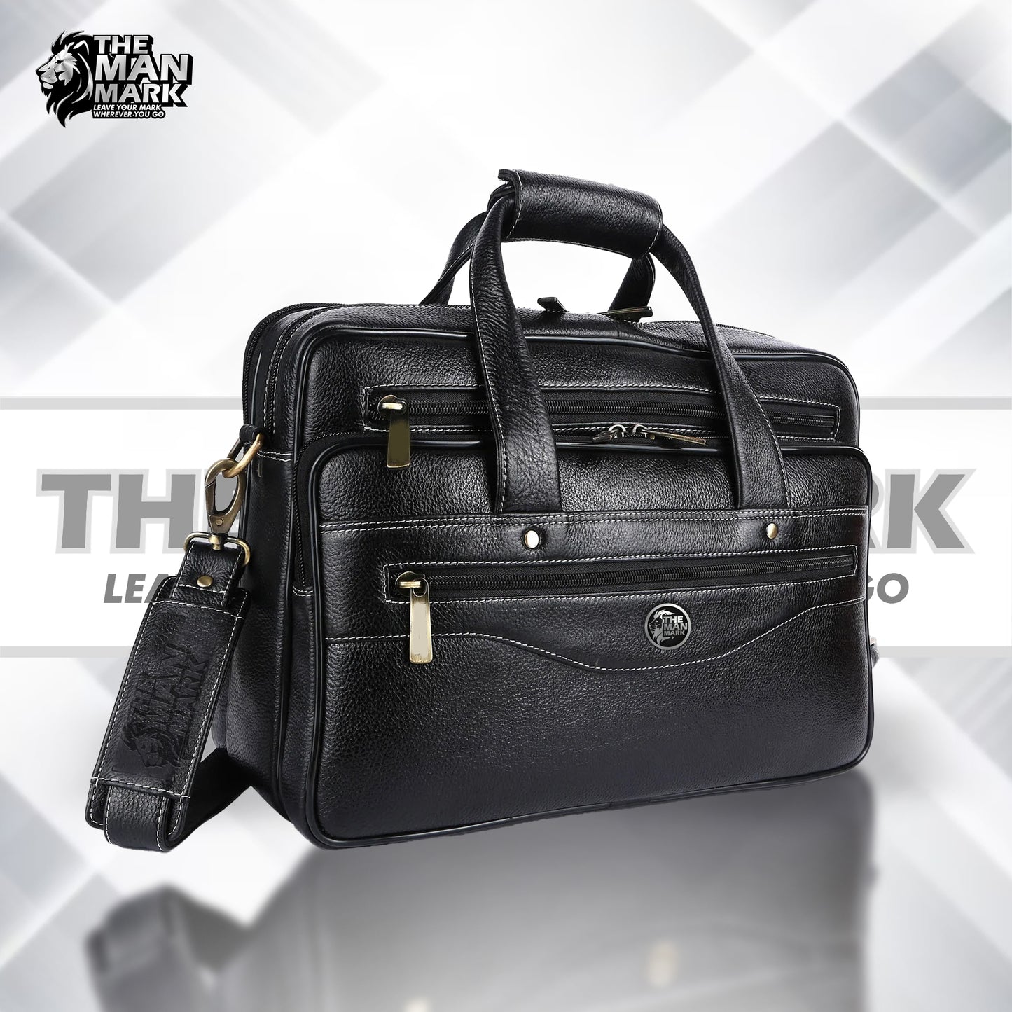 Office Laptop Bag For Men - Adjustable & Removal Strap - Multiple Compartment - Fits Upto 16" Laptop/ MacBook