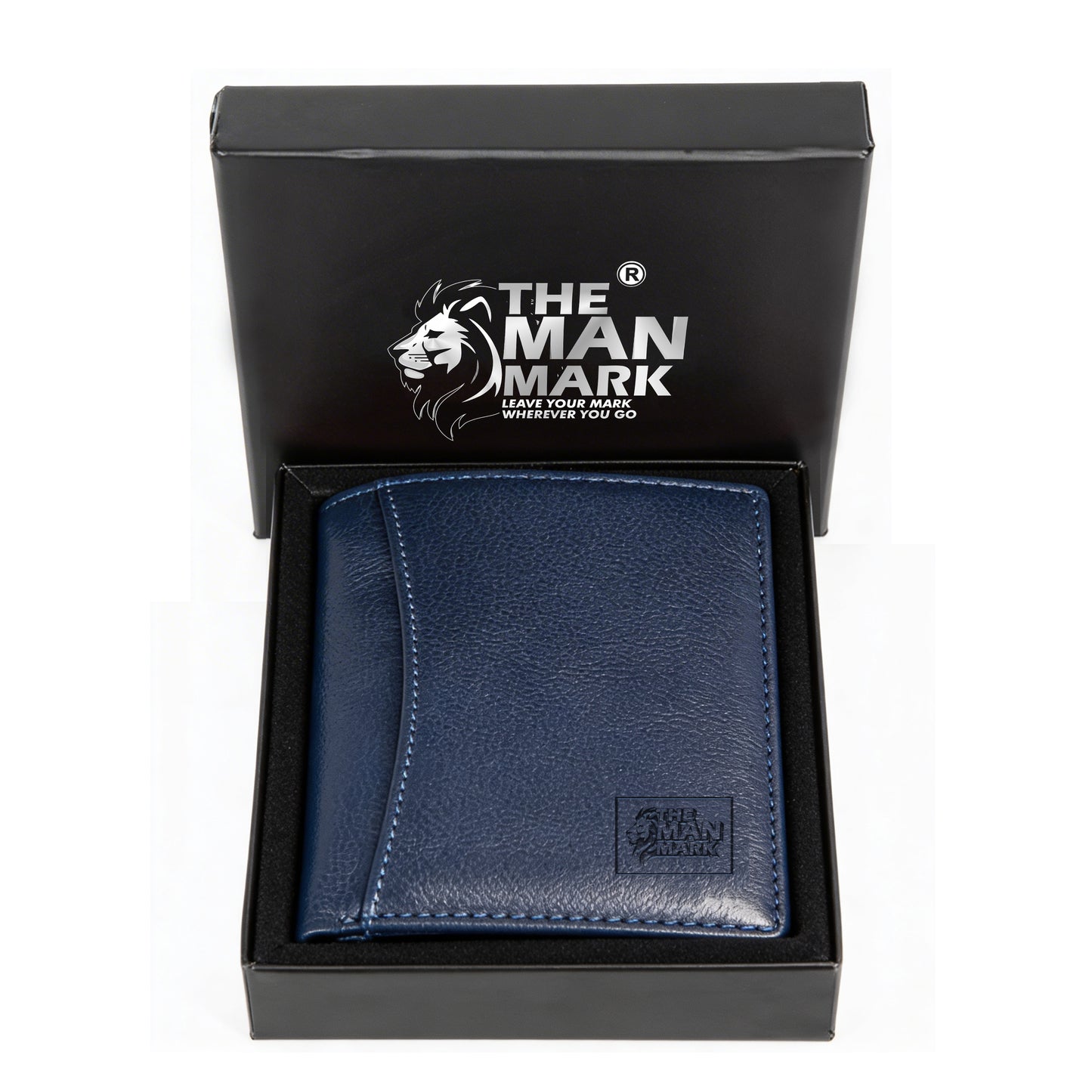 Elite (Blue) Premium Leather Wallet - 8 Card Slots, 2 Currency Pockets, 2, ID Window, RFID Protection - Perfect Gift for Birthday, Valentine's Day, Father's Day, Brother's Day, Anniversary, Rakhi, Diwali etc