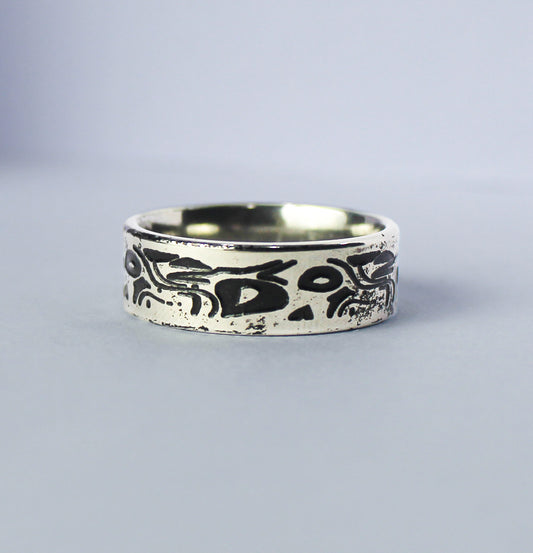 Tiger Pattern Ring Fashion Casual Stainless Steel