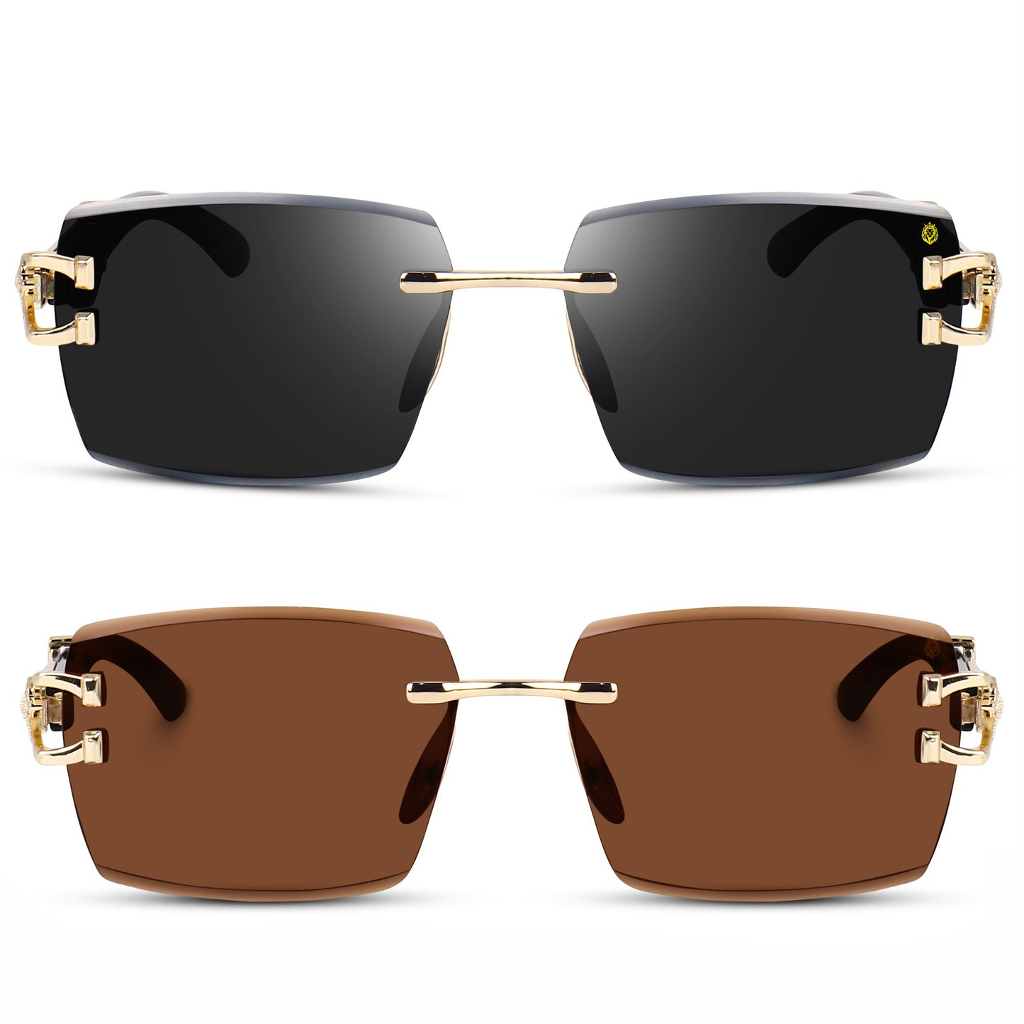 Alpha Rider Black & Brown Sunglasses Combo Pack for Men