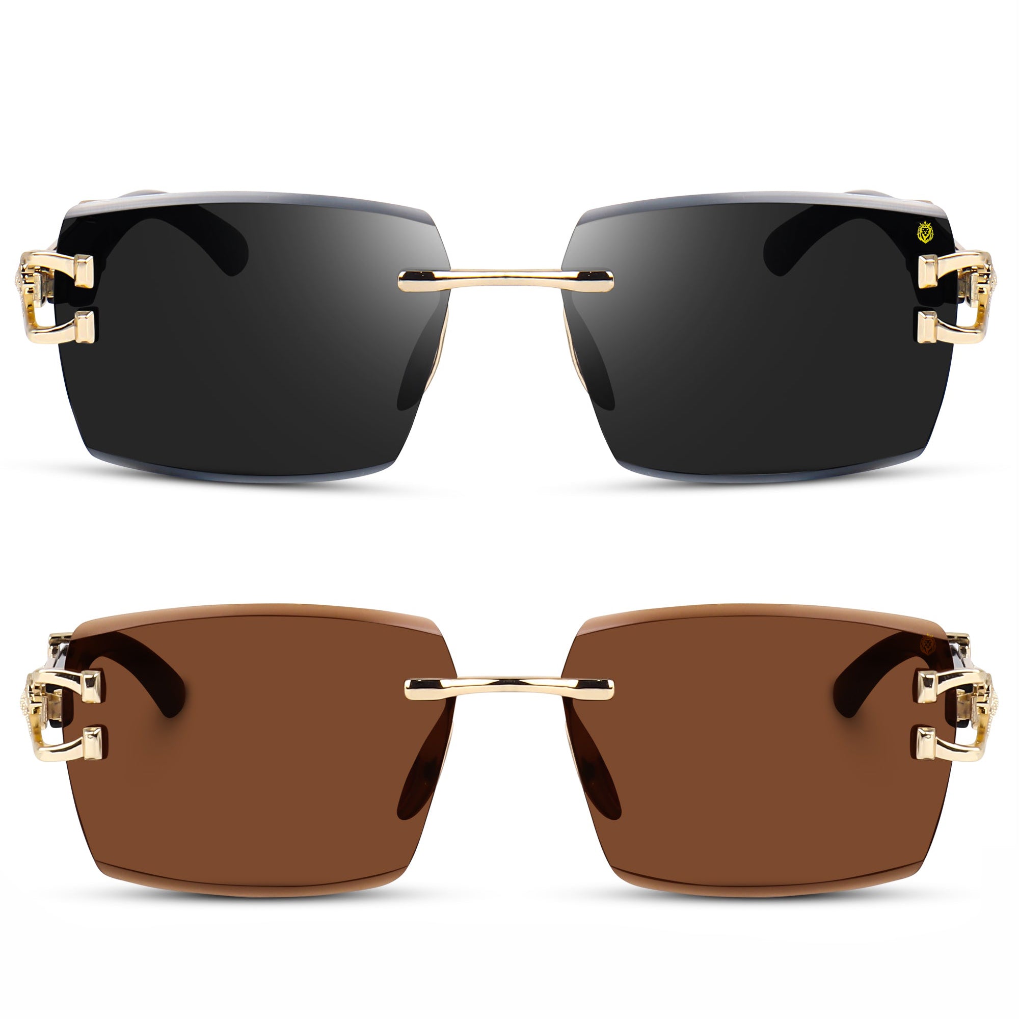 Alpha Rider Black & Brown Sunglasses Combo Pack for Men