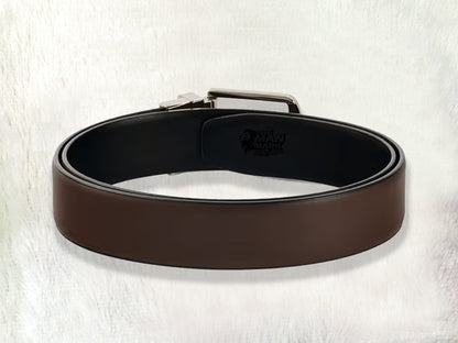 Dark Brown Leather Reversible Belt