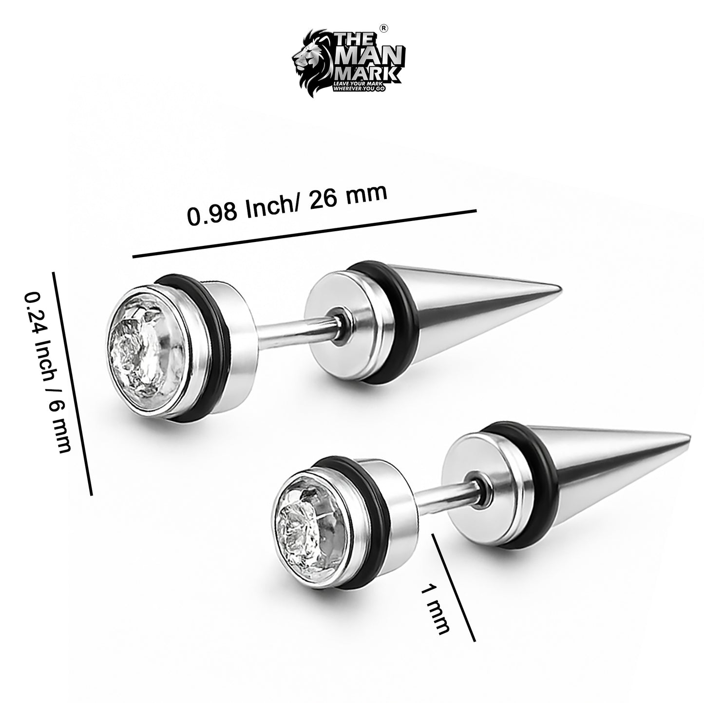 Spike Stud Earrings for Men