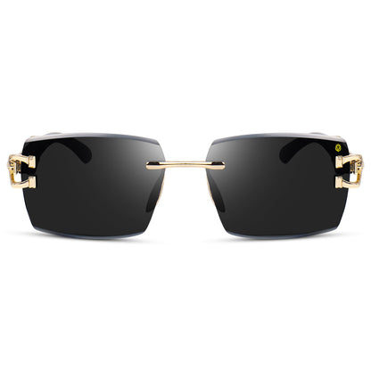 Alpha Rider Rimless Square Sunglasses