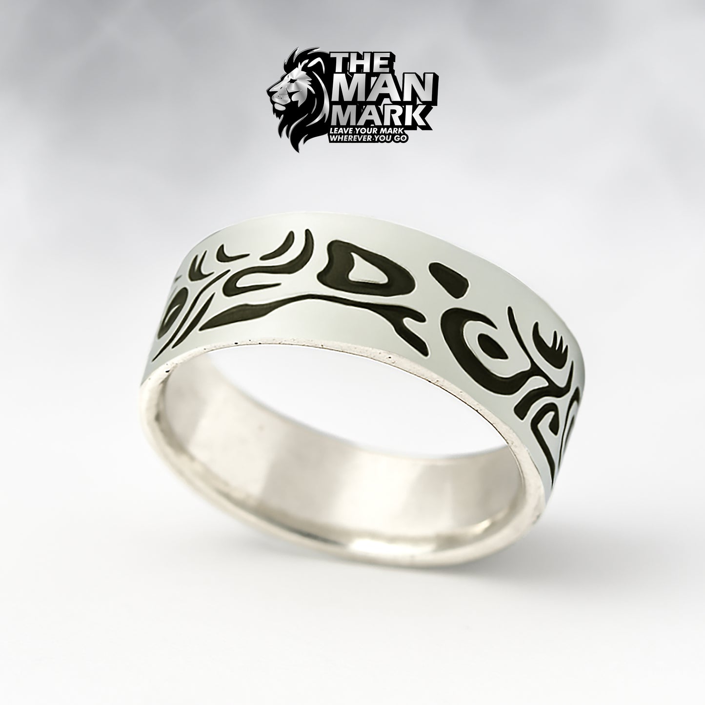 Tribal Steel Ring for Men