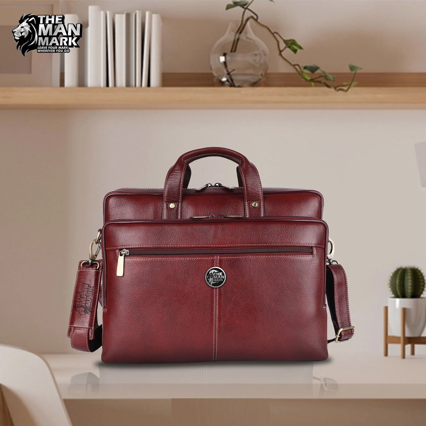 Luxury Leather Laptop Bag for Men - Office Shoulder Bag - Fits 1415.616 Inch Laptops Mac Book