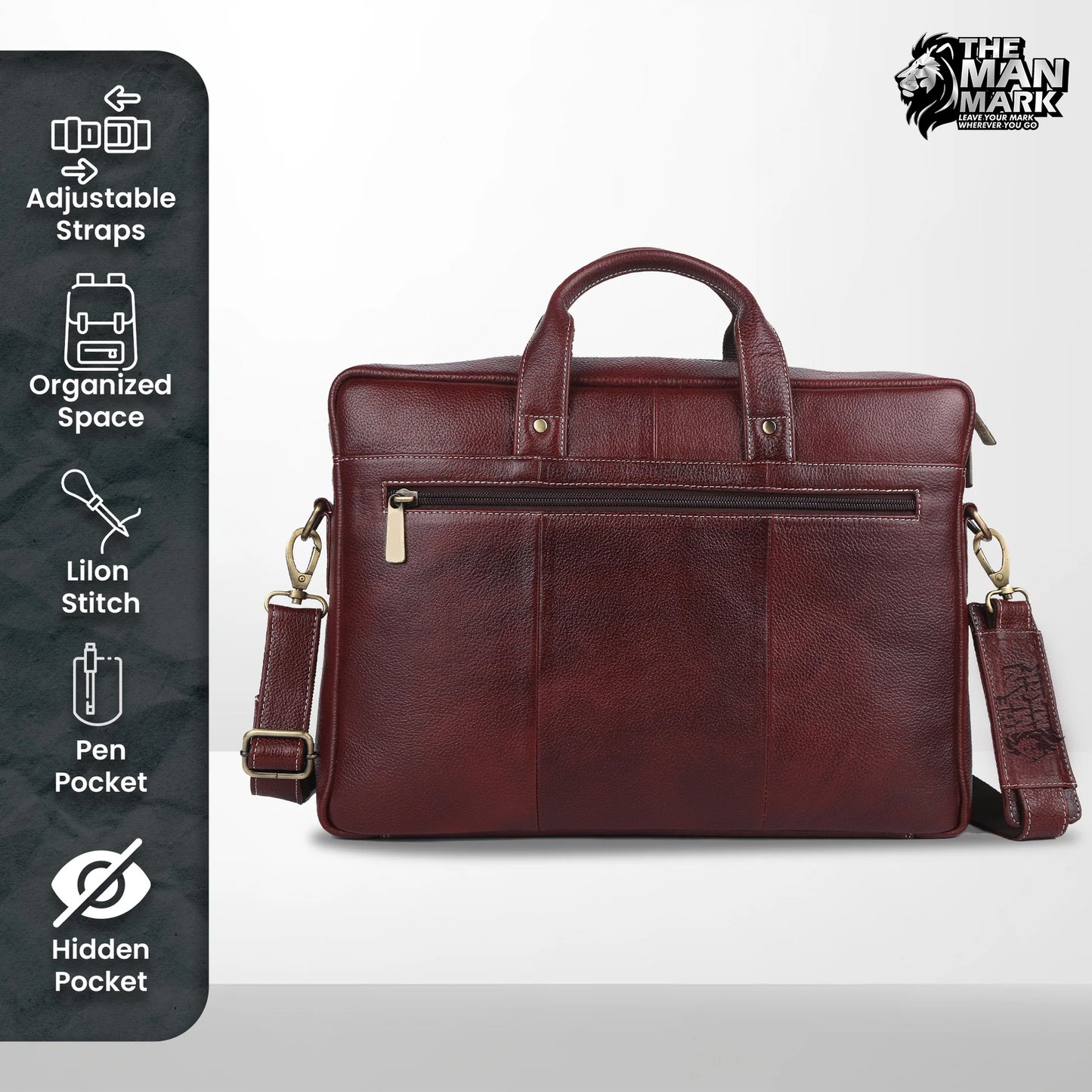 Genuine Leather Office Laptop Bags - Fits MacBook, Notebook up to 16 Inch - 1 Year Warranty