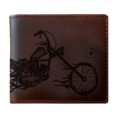 Volcano Rider Men's Premium Leather Wallet - 6 Card Slots, 2 Currency Pockets, 1 Zipper Pocket, RFID Protection - Perfect Gift for Birthday, Valentine's Day, Father's Day, Brother's Day, Anniversary, Rakhi, Diwali etc