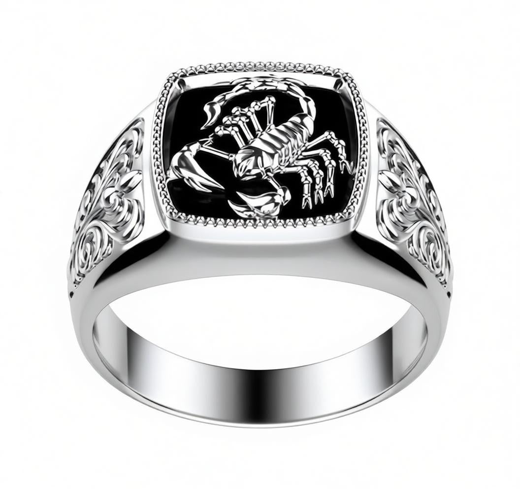 Midnight Scorpio Ring for Men