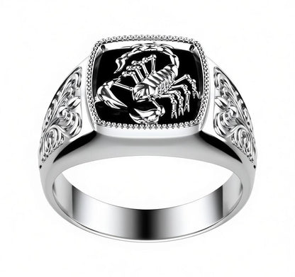 Midnight Scorpio Ring for Men