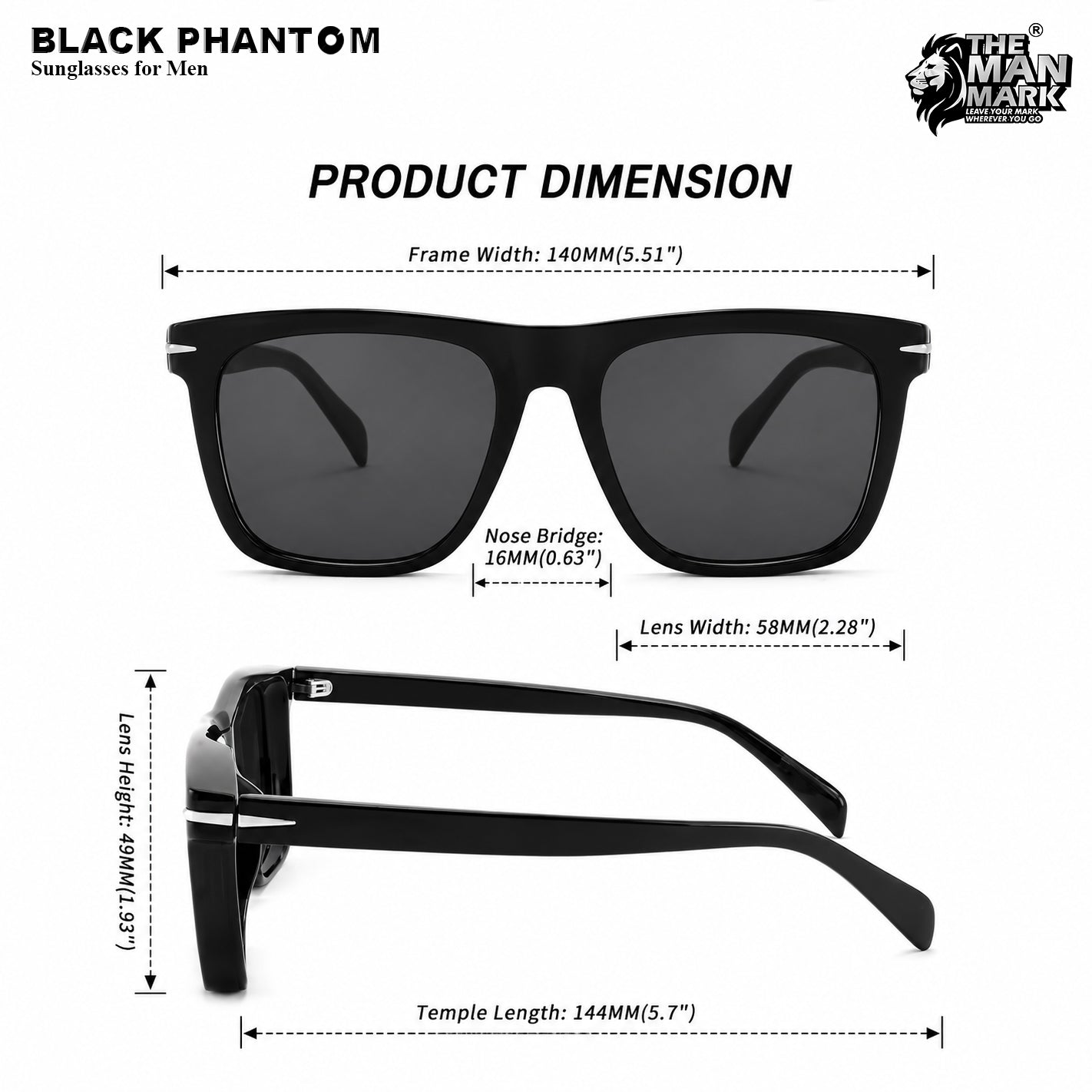Black Phantom Sunglasses for Men
