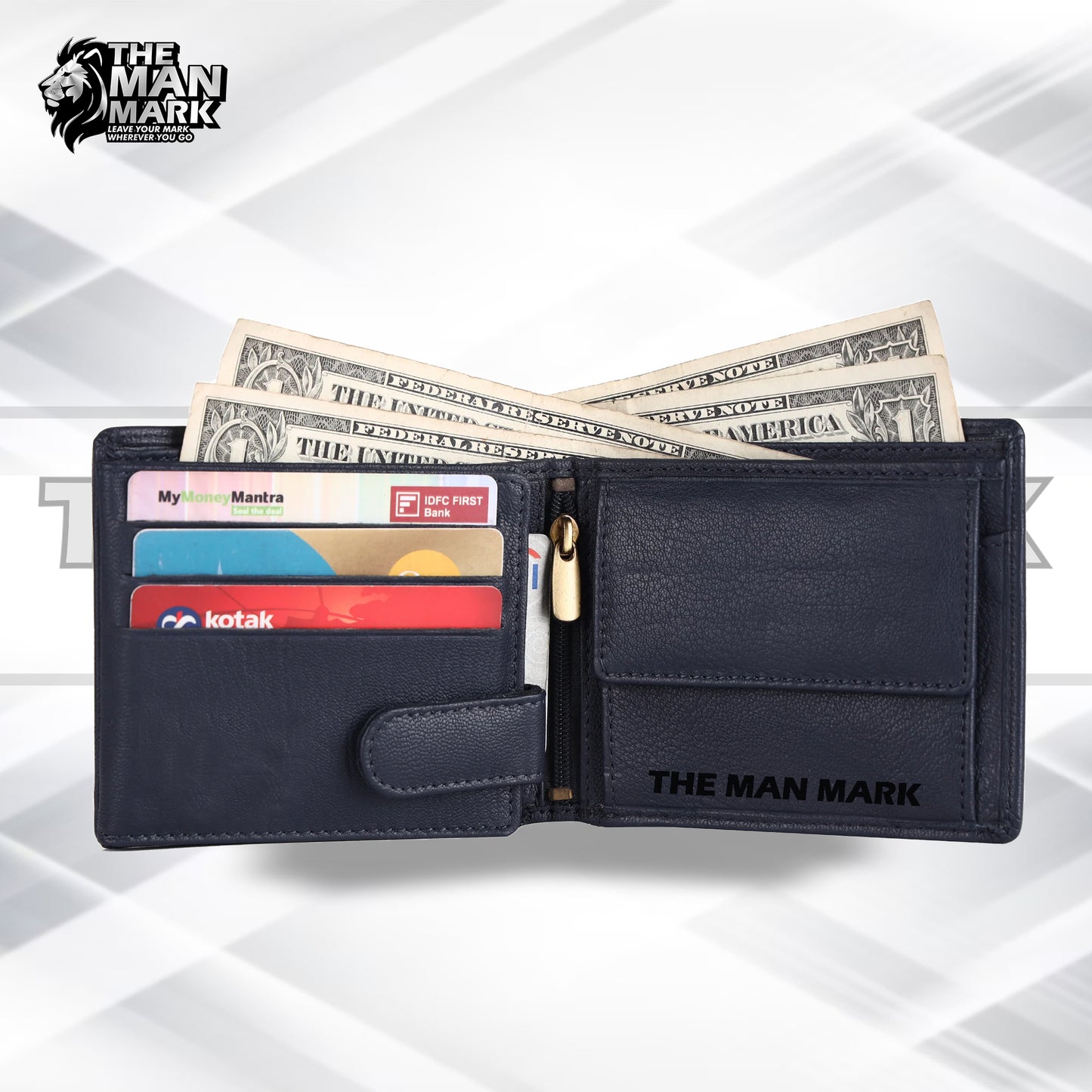 Genuine Leather Wallet for Men with 6 ATM Card Slots - RFID Protected