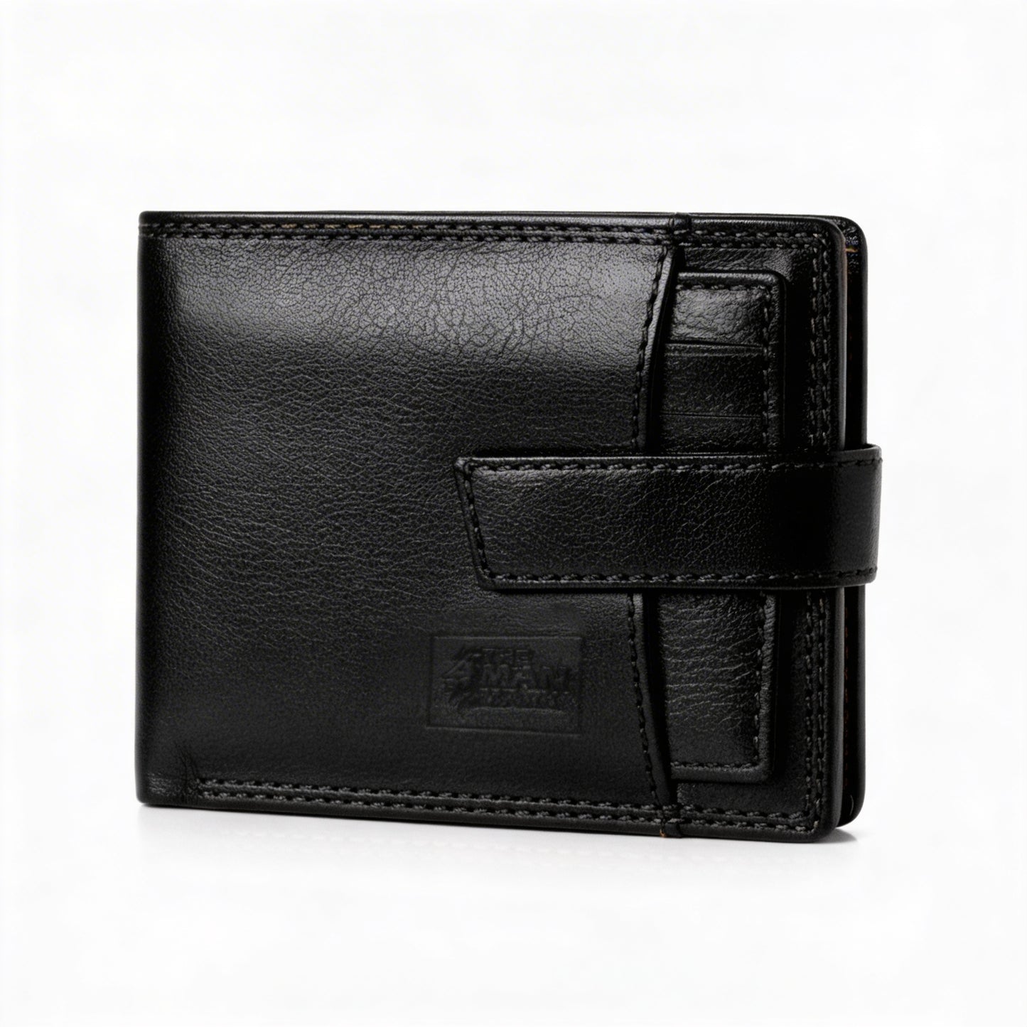 Elegant (Black) with Extra card Holder Premium Leather Wallet - 5 Card Slots, 2 Currency Pockets, 2, ID Window, RFID Protection - Perfect Gift for Birthday, Valentine's Day, Father's Day, Brother's Day, Anniversary, Rakhi, Diwali etc