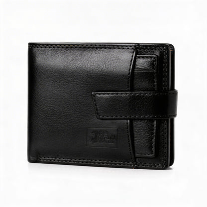 Elegant (Black) with Extra card Holder Premium Leather Wallet - 5 Card Slots, 2 Currency Pockets, 2, ID Window, RFID Protection - Perfect Gift for Birthday, Valentine's Day, Father's Day, Brother's Day, Anniversary, Rakhi, Diwali etc