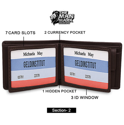 Executive Mark Leather  Wallet & Executive Line Belt Combo for Men